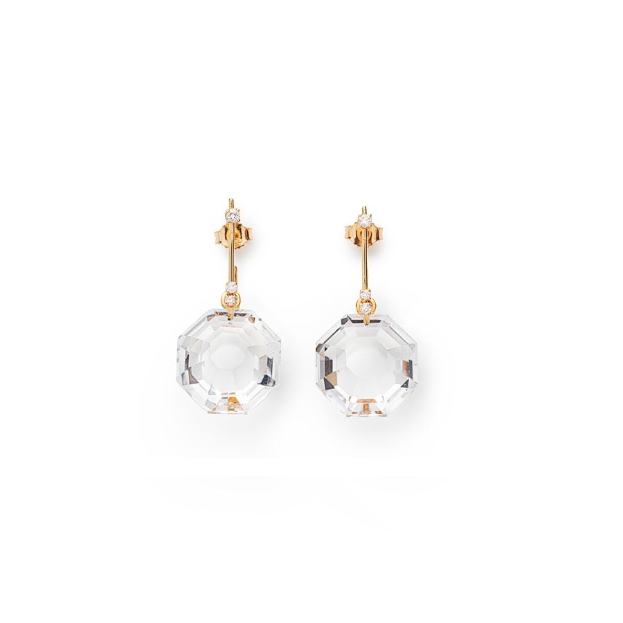 Yellow gold 'Amo' with crystals AMI | OR2 OTTAGAU18G CT.0,20 CLICHè
